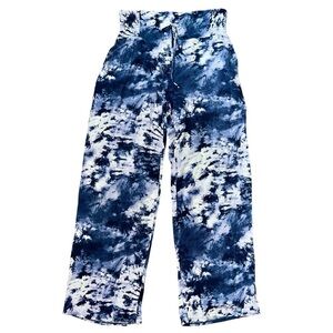 Blue and White Tie-Dye Pants size medium